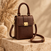 Box Sling Bag Brown