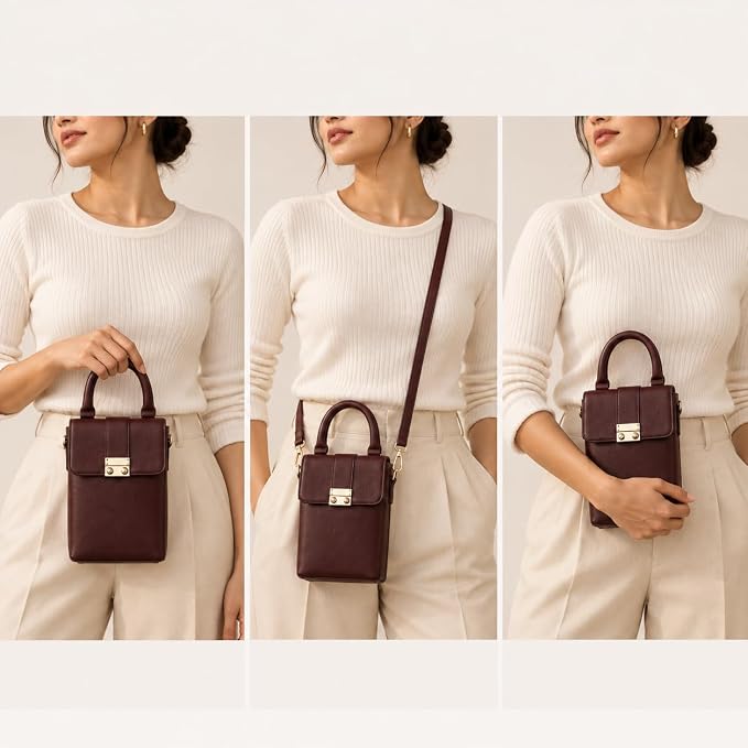 Box Sling Bag Brown