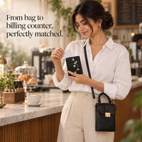 Box Sling Bag with Mini Wallet (Black)